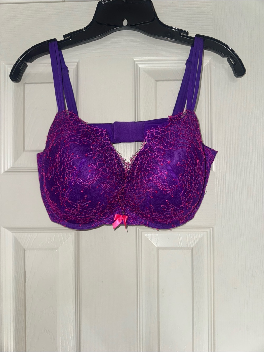 Victoria's Secret Purple Bra with Pink Lace Accents